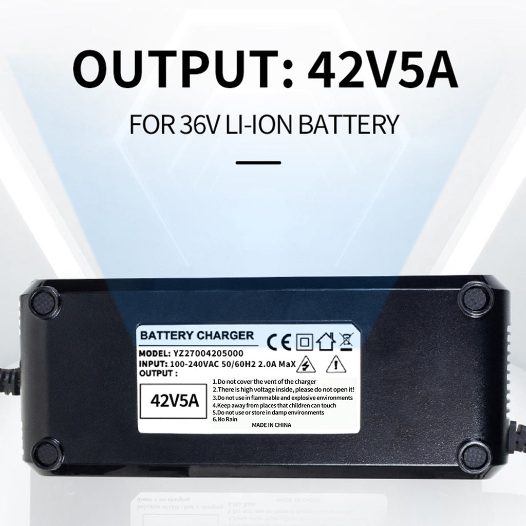 42V5A Universal Triple Port Fast Charger Ideal for Personal Mobility Devices, Real-time Voltage Monitoring, Optimized Charging and Wide Compatibility