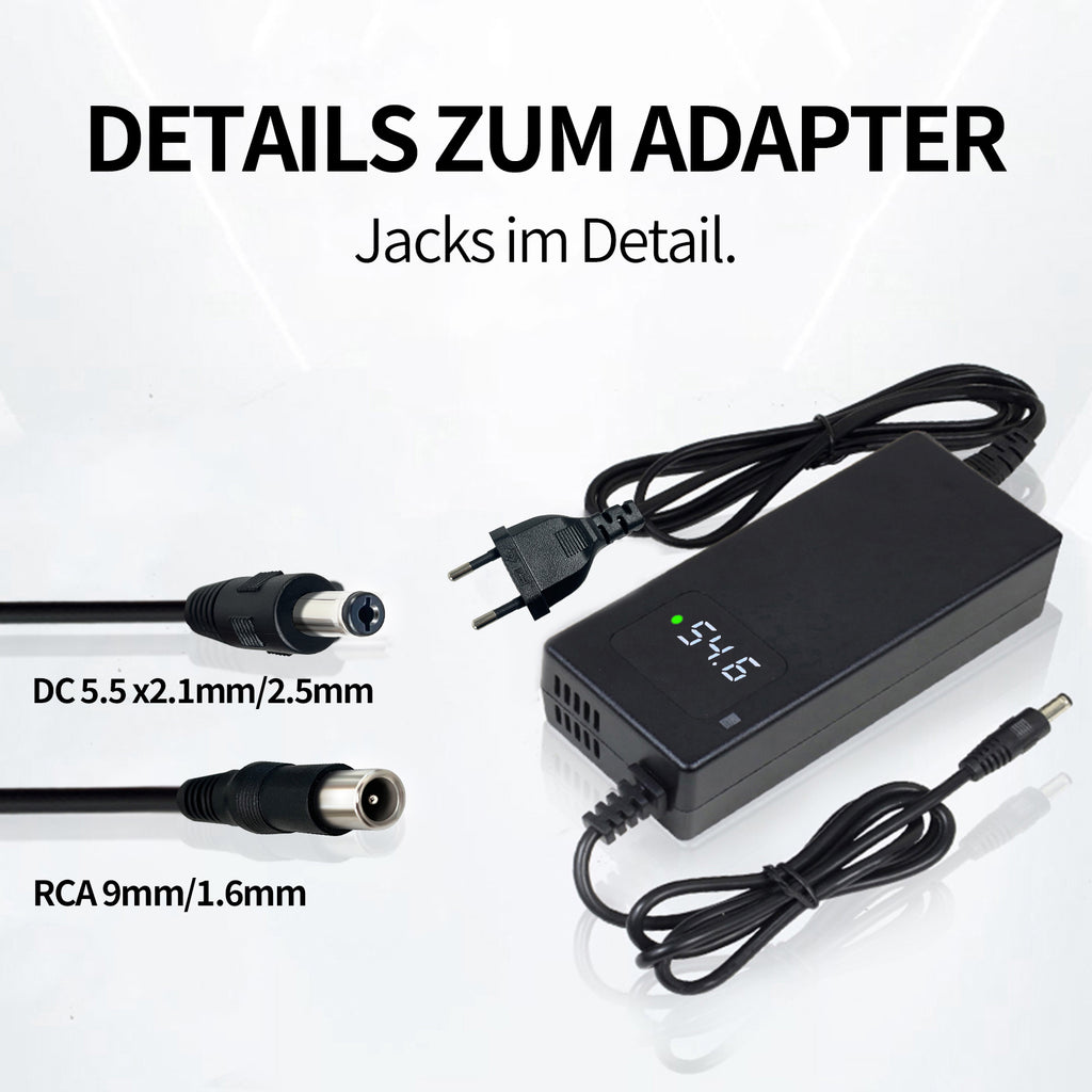 YZPOWER 48v Lithium Battery Charger,54.6v 2A Power Charger Adapter DC 1 Prong 5.5 2.1mm Replacement for 48v Li-ion Battery Pack