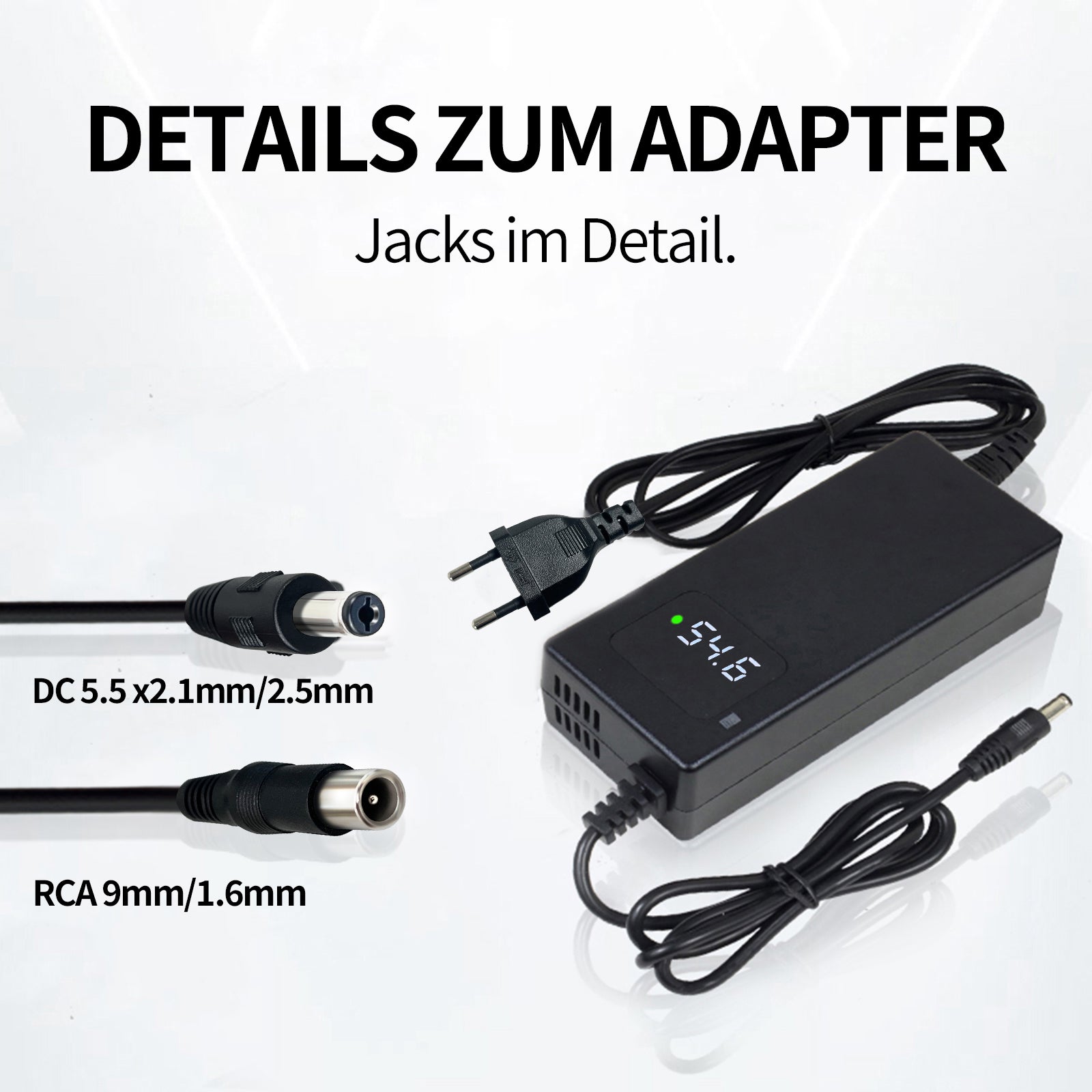 YZPOWER 48v Lithium Battery Charger,54.6v 2A Power Charger Adapter DC 1 Prong 5.5 2.1mm Replacement for 48v Li-ion Battery Pack