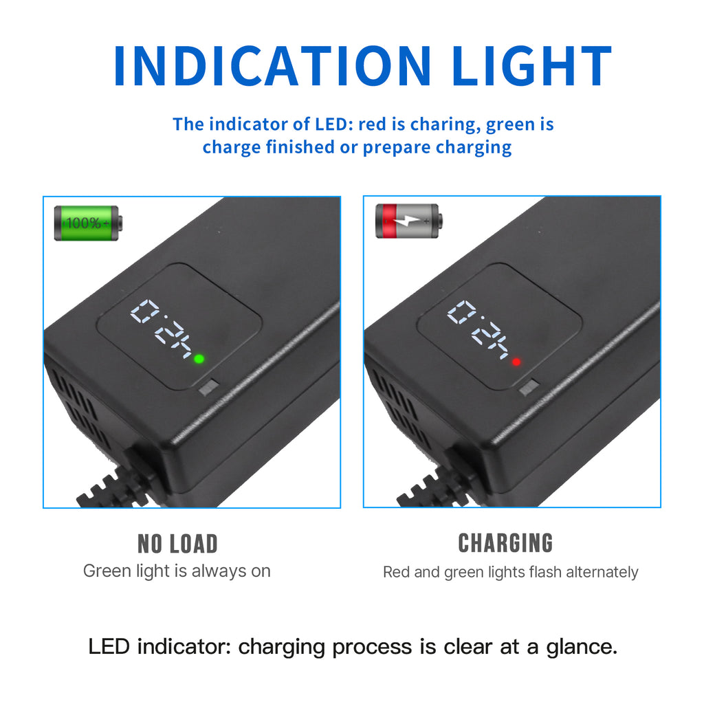 YZPOWER 42V 2A Lithium Battery Charger Replacement for 36V Li-ion Pack Compatible with GOTRAX GXL V2, G2, G3, G4, Apex, Glider, XR Elite, XR Ultra
