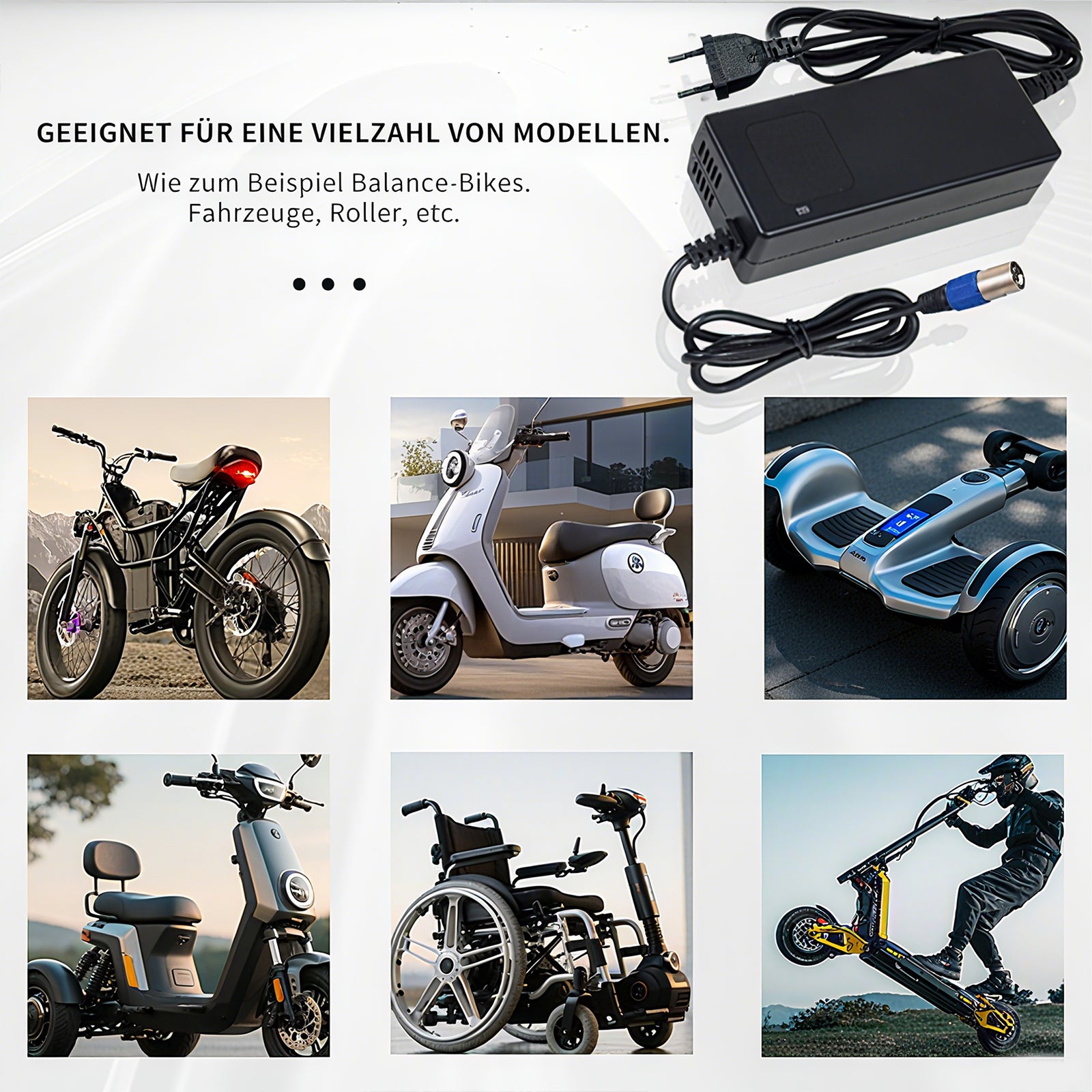 29.4V 4A lithium battery charger with 7S-3 pin XLR connector, CE/UKCA certified, 2-year warranty (for scooters/medical equipment/electric bicycles)